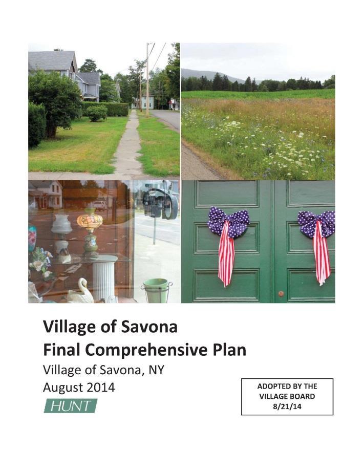 PRIOR TO ALFRED STATE INVOLVEMENT August 2014 Village of Savona Final