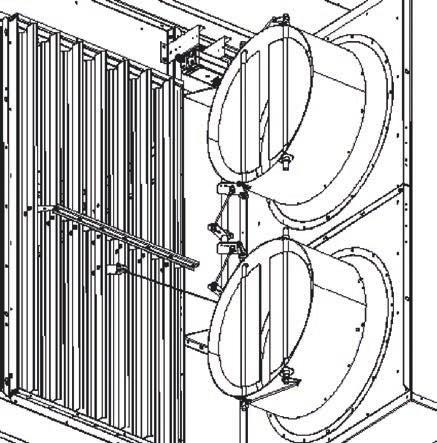 Unit Startup Figure 123. Outside air and return air economizer assembly(with Traq dampers) Table 52. Standard unit (no ERW) (economizer) outside air damper travel adjustment/pressure drop (inches w.c.)(continued) 45,500 0.