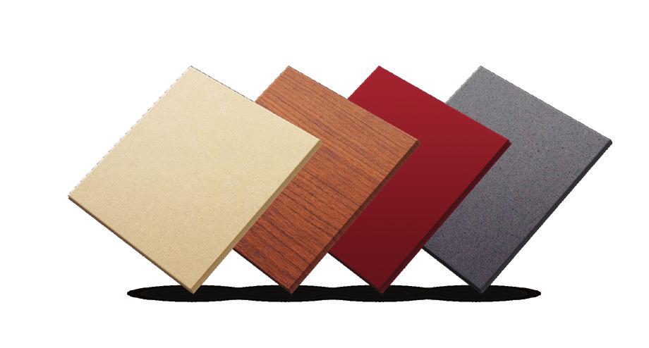 COLOR CHART Matte finishes are ideal for maintenance and resistance. A wide selection of modern and classic colors suited to all your design needs is available.