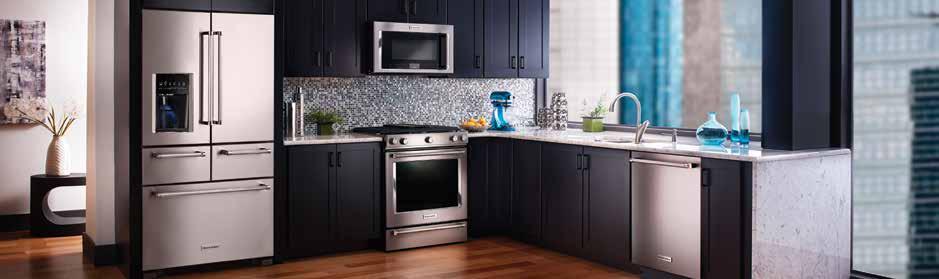 FIND A LOCATION NEAR YOU AT PACIFICSALES.COM/STORES Ice/Water Dispenser 1.8 Cu. Ft. with Sensor Cook Self Clean Convection 30% 44 dba 4 Piece Black Stainless Steel Kitchen Package 4,359.