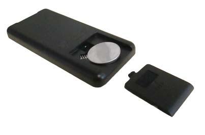 TTERY REPLACEMENT A. Turn over the remote with rear side facing up. Slide the battery cover off the remote. B.