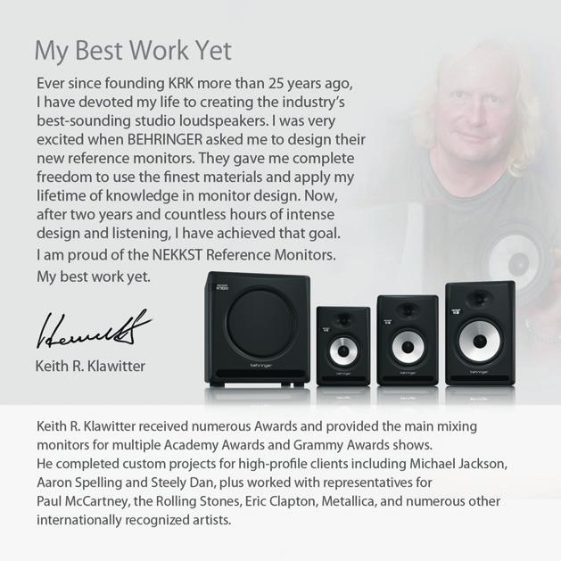 K8 s longthrow woofer generates deep, tight bass and virtually smear-proof mids, while the ultra-high resolution tweeter provides sparkling highs all enhanced by Keith s for an extremely generous