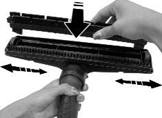 Fit the insert into the lower part of the brush and block it by moving the slides (C4) inwards.