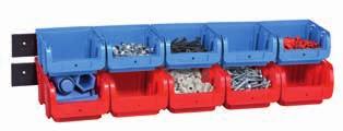 ProfiPlus Set 0 Metal Stackable storage bin sets with wall rail 4-8 / 4 - Quick installation and