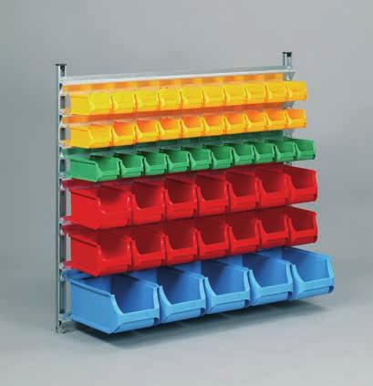 Colours Customised shelf stocking 0 ProfiPlus Depot WN 49 Wall rack, low model, equipped with 49 open-fronted stackable storage bins ProfiPlus Box 2 ProfiPlus Depot 2 ProfiPlus ProfiPlus Depot WN 49