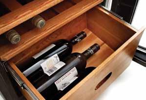 Tailored to your wine Set the temperature between 6 C and 18 C depending on the type of