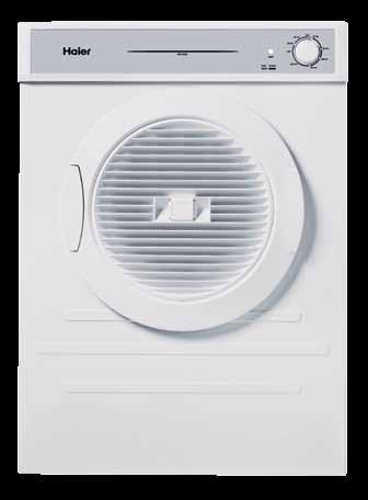 HDY-60M WH White n 6kg Dry Load Capacity H 825mm W 600mm D 560mm n 1 Star Energy Rating VENTED MANUAL DRYER Ease of Use: Easy