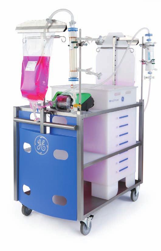 When used with GE Healthcare s family of ReadyToProcess components, users can quickly configure a wide range of sterile and disposable fluid processing systems.