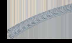 BRAIDED VINYL TUBING T12 SERIES Clear PVC tubing reinforced with spiral polyester for use in pressure applications. Manufactured with non-toxic FDA s.