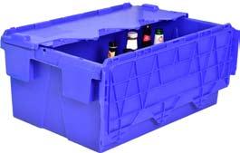 Glass bins Glass crate Glass wheeled bin Glass Crate Waterproof crate with integral hinged lid keeps bottles tidy Full crate