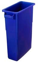 Slim bins limited space Slim bin Waste lid Swing waste lid Swing mixed recycling lid Paper lid Cans & plastics lid Colour coded lids help to reduce
