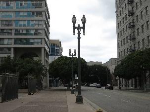 Hope St, between 8th St and Venice Blvd South Hope Street Streetlights Street Lights and the
