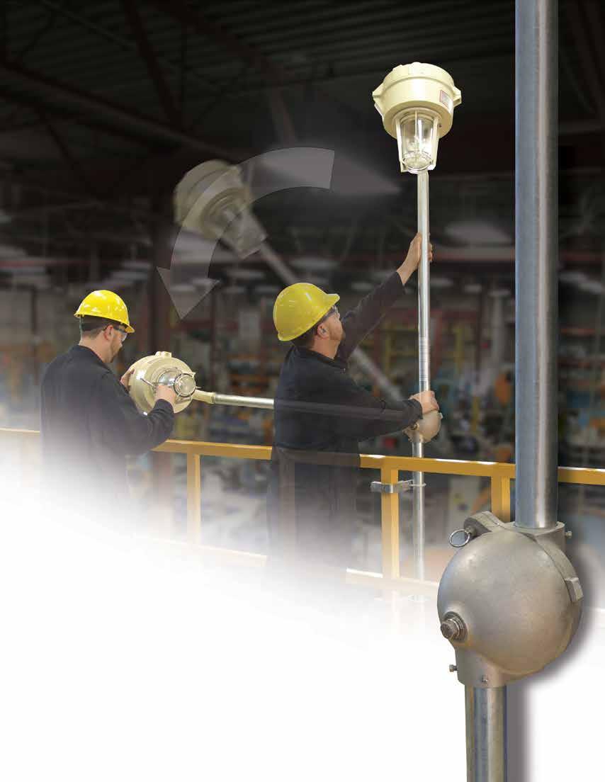 22 Hazlux Quick Pole Assembly Features & Benefits If you need to maintain or service Hazlux hazardous lighting luminaires in hard-to-reach locations, in which a ladder is not recommended or against