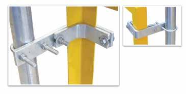 Hazlux Quick Pole Assembly 23 Galvanized Standard Kit Retrofit Kit Overall height of 10' (3 m) 1-1/2 NPT treads at both ends Installed with two rail mounting brackets 1.