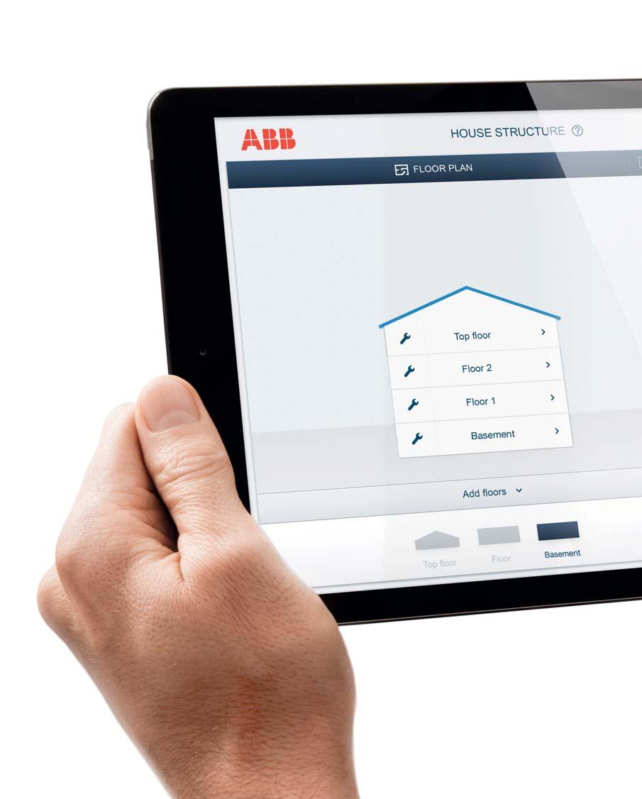 One pointer is sufficient For the app that is extremely easy to operate Home automation has never been easier with the ABB-free@home app.