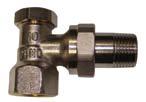 Connection 5 101 30 66 Angle pattern thermostatic valve 1/2" female NPT by 1/2" male NPT 188 90 04 Angle pattern lockshield