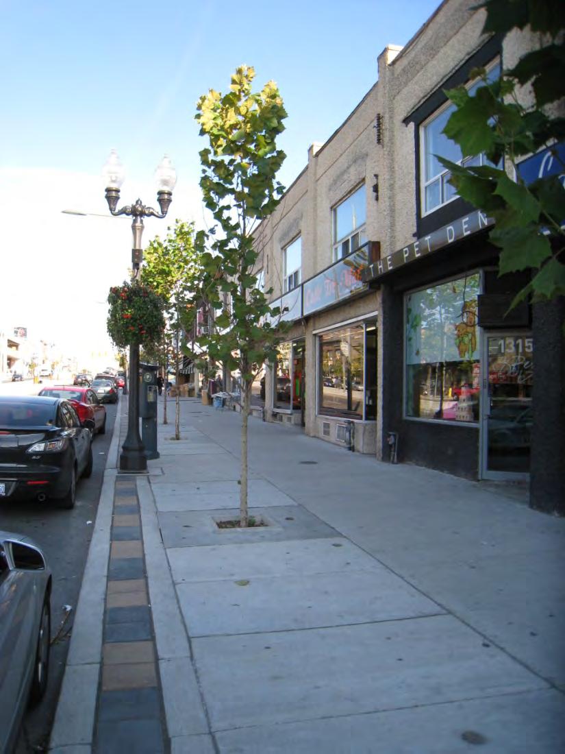Space in the Sidewalk Zone and Setback After determining the existing or planned context for the