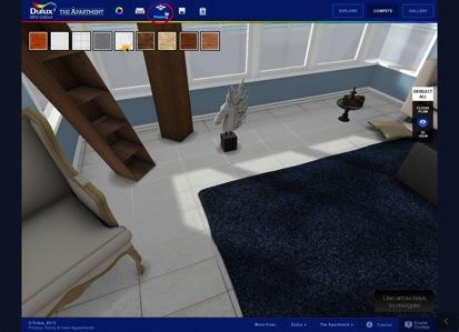 28 CHOOSING FLOORING TILES AND DECORATING THE ROOMS (1) Click on the flooring icon and choose the tile that interests you.