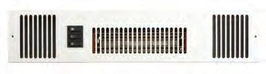 grille supplied as standard SPACE SAVER SS7 HYDRONIC PLINTH HEATER 726411 Brushed steel