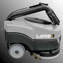 Walk-behind floor scrubber driers The unit can be supplied mains (15 m optional extension cable available) or battery powered.