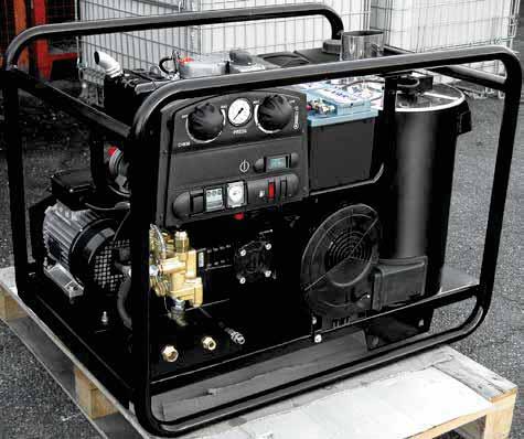 Hot water high-pressure cleaner with combustion engine Thermic 10 HW Hot water self-contained unit Standard equipment: 3.700.0043 Gun MV 975 3/8 M with quick connection High pressure cleaners 6.602.