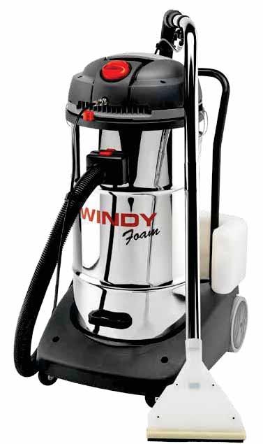 Wet & dry vacuum cleaner and injection/extraction with foam cleaning device NEW Windy IE Foam Standard equipment: 5.209.0021 Hose 2,5 m 5.211.0059 + 5.209.0206 Injection extraction 5.209.0205 6.402.