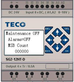 Figure 7: Maintenance Alarm ON and OFF Note: The factory default setting of 000000 prevents the maintenance alarm from operating. The MSB value must be 000001 to enable the Maintenance Alarm Output.