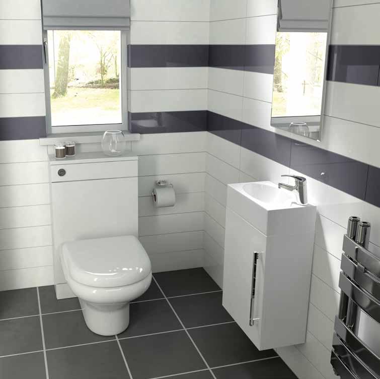 Serene BTW Units Available in three colour finishes (excluding cistern & push button).