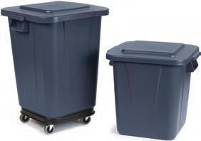 Swing Top 343122 343021 343523 TrimLine Waste Container, Lids & Dolly Feature heavy duty plastic construction for easy cleaning Fits neatly beside work tables or in narrow spaces Corner tabs help
