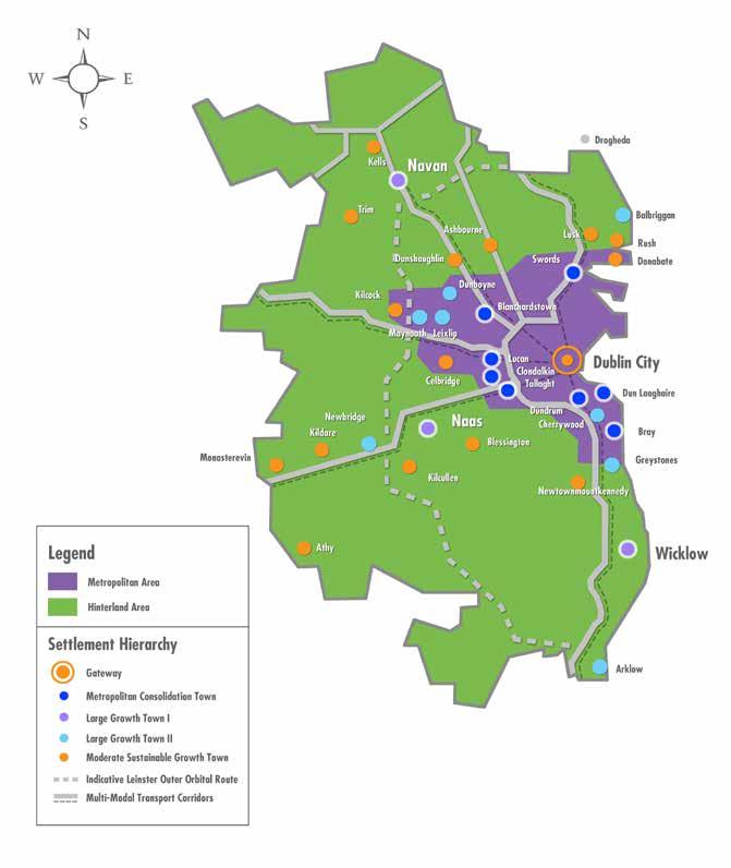 .4 Planning Policy Zones Regional Context The Regional Planning Guidelines for the Greater Dublin Area 010-0 (RPGs) identify two planning policy zones in the Greater Dublin Area (GDA) (Refer to Map.