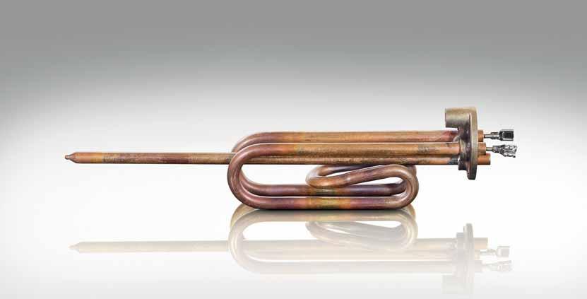 HEATING ELEMENTS COPPER FLANGE TYPE COPPER HEATING ELEMENTS WITH FLANGE \ Easy and quick connection with Thermowatt thermostats \ Sacrificial anode installation nut provided on request \ Different
