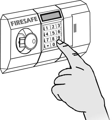 Programming A Passcode LCD Display Menu Your new Digital Firesafe features an LCD display to assist in programming and operating your safe.