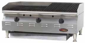 RedHots Chef s Line Griddles High-performance griddles utilize precise temperature control. Gas and electric models are offered, matching a variety of cooking needs.