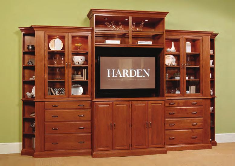 Perfect FIT standard components Example #2 Left to Right: (1) 1235-000 Corner Unit (1) 1214-020 Four Drawer Base (1) 1226-030 Glass Door Top (1) 1218-010 Entertainment Center (1) 1214-020 Four Drawer