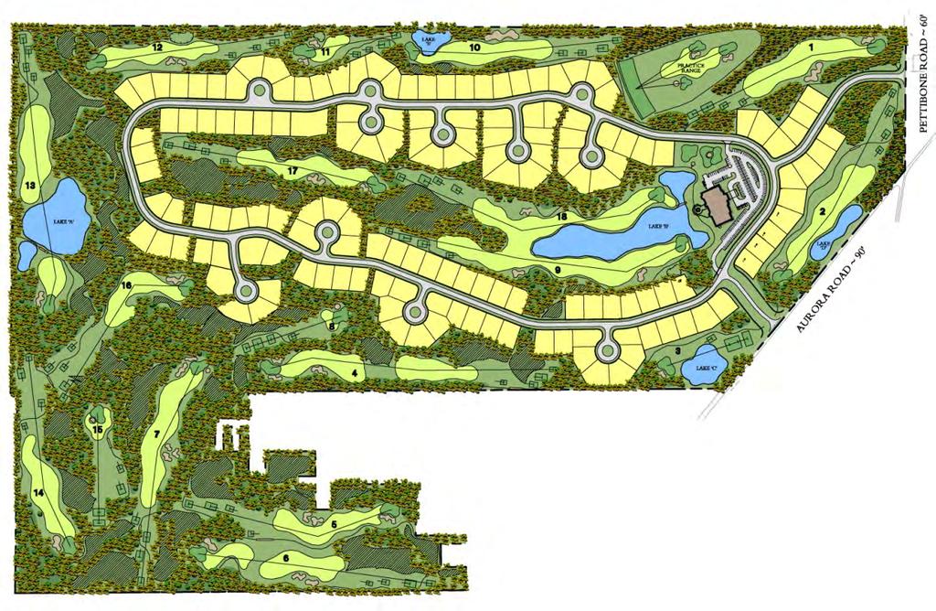 Signature of Solon Country Club I was the lead land planner for this 305-acre private golf course community, developed by Cameratta Properties, including all land planning, golf course routing,