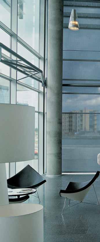 ROLLER SHADES Roller shades are extremely adaptable and particularly suitable for commercial applications where there is a need to control solar glare and light