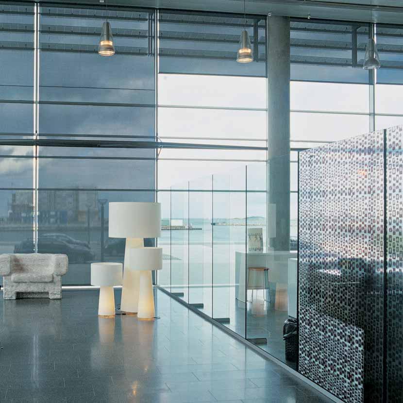 Roller Shades, optimum control of glare and light transmission INTERNAL ROLLER BLINDS Motorised roller shades are an effective solution to large windows.