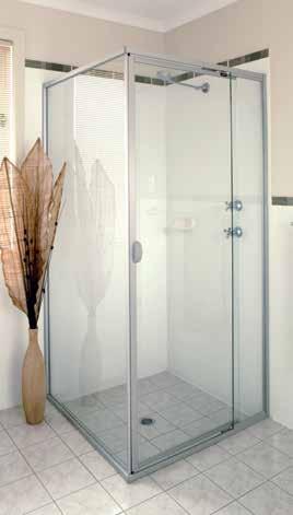 Showerscreens ramed showerscreens vailable in two styles: The qua Glide sliding door and the qua Pivot.