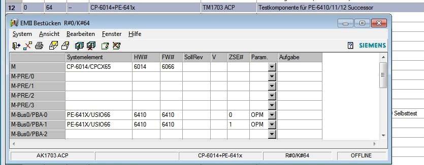 Identification of loaded Application (1703 Toolbox II) on CP-6014 under test: Database: VIEQ Customer-ID: QWT-0002 Customer: AK1703 Prüfanlagen Plant-ID: QWT-00020000 Plant short des.