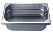 Also suitable as a collecting tray for condensed fluid. ( ) ( ) K42366 547.00 Unperforated cooking tray, ⅓ GN, height 100mm for preparing food in its own juices, e.g. sauerkraut, meat, etc.