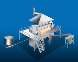 Moreover, the machine can be used as two single drum dryers with overhead applicator rolls.