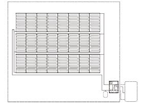 PRE-CONFIGURED THERMAL SOLAR FIELDS PRE-CONFIGURED THERMAL SOLAR FIELDS FOR EXCHANGE WITH DHW STORAGE FLAT FIELD - 16 m 2 - DHW Thermal solar field composed of flat solar panels.