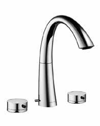 Wherever you put it, this graceful faucet leaves your hands plenty of room to maneuver, taking
