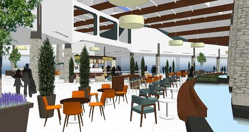interior/exterior signage and common area amenities Tablet Bar Create soft seating environments tailored to each mall