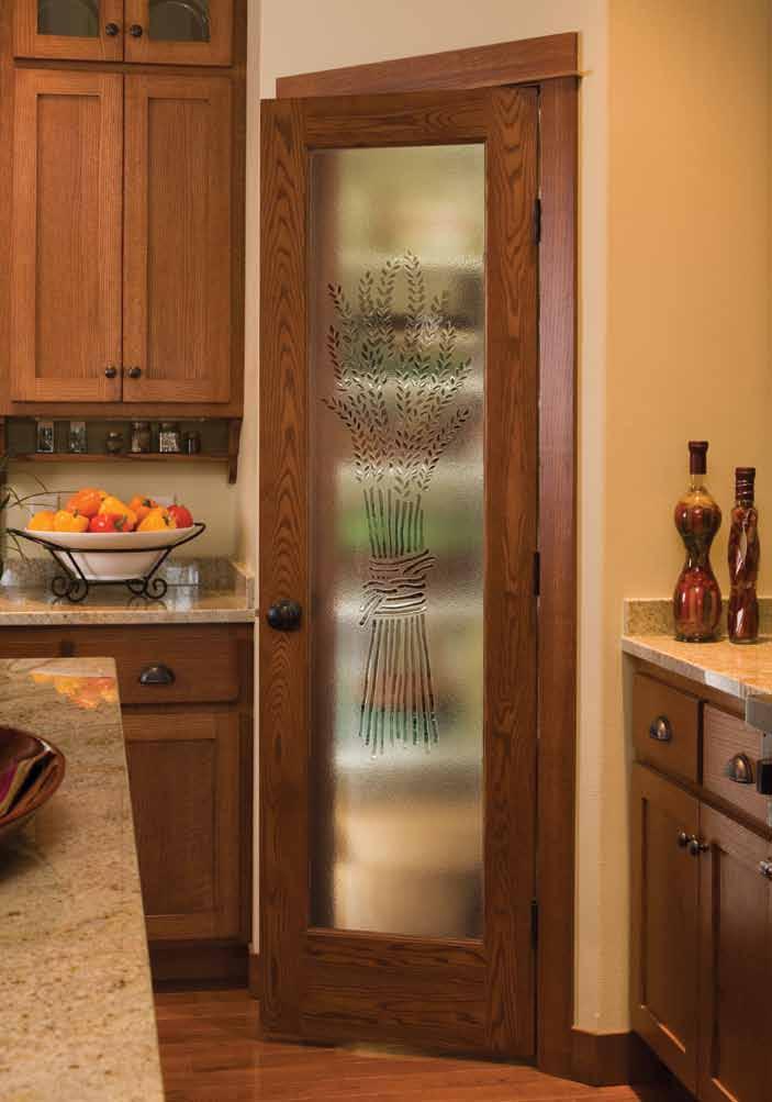 Authentic Wood Oak French Door with Harvest Cast Glass NOTE: Variances in photography