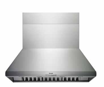 HPCB48NS 48-INCH CHIMNEY WALL HOOD WITH BLOWER PROFESSIONAL SERIES FEATURES & BENEFITS - 1,000 CFM Integrated Blower included - Three fan speeds - Dimmer lighting for a soft lighting effect -