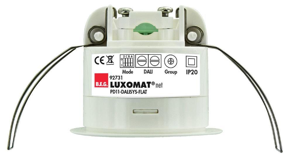LUXOMAT net Motion and daylight-dependent control The super slimprofessionals multisensor PD11-DALISYS control P6 For manual control via conventional wall switches, a multiple master-capable DALI