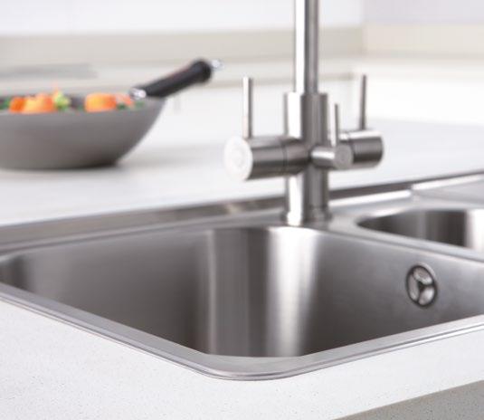 stainless steel sinks For clean, contemporary and minimalist surroundings, inset stainless steel sinks are hard to beat.