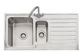 stainless steel sinks Vanga 150 Inset with drainer VA150 W 1000mm 0.
