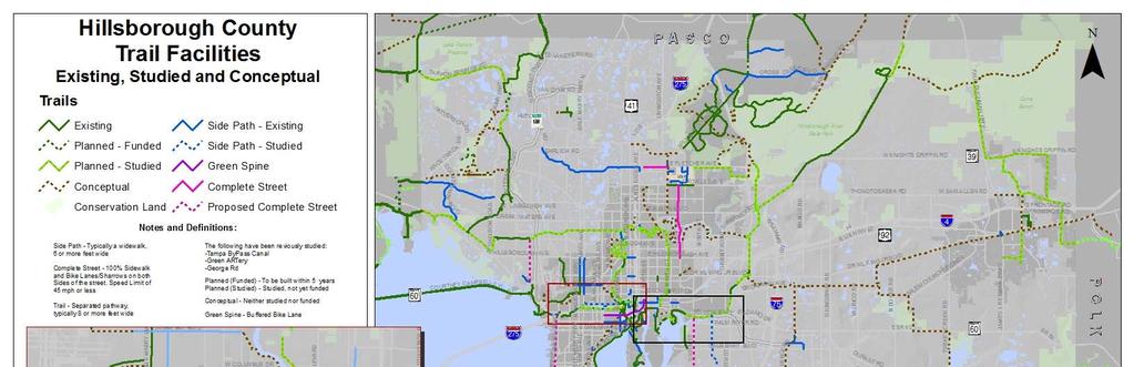 Greenway and Trails Execu ve Summary 5 NW Hillsborough Tri County B Upper Tampa Bay Trail,